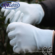NMSAFETY light work use weiss PU Handschuh use safety gloves working gloves EN388